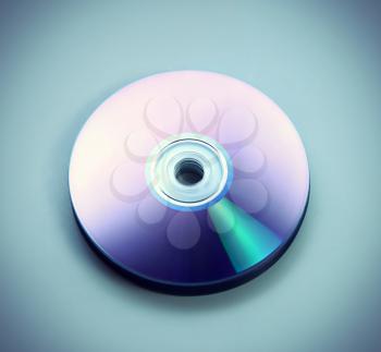 Closeup stack of few compact discs cd CD DVD