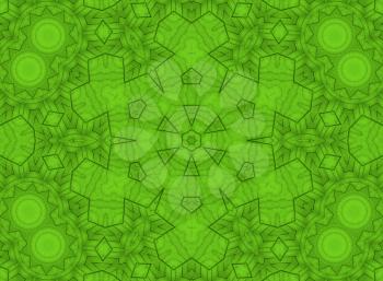 Background with abstract pattern from green leaf