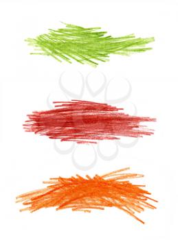 Abstract bright color hand drawn design element