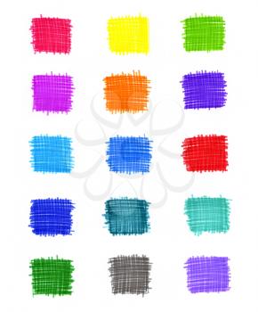 Set of abstract colorful elements for design 