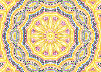 Abstract bright colorful concentric pattern