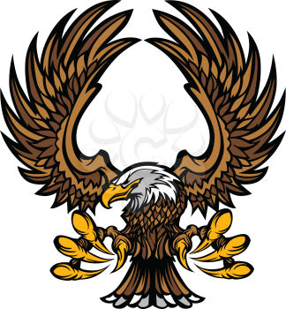 Royalty Free Clipart Image of an Eagle Mascot