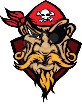 Royalty Free Clipart Image of a Pirate Head