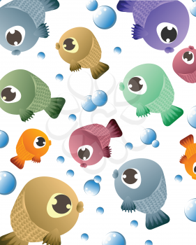 Royalty Free Clipart Image of a Abstract Fish Background