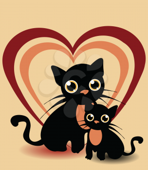 Royalty Free Clipart Image of a Cats Background