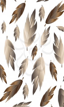 Royalty Free Clipart Image of a Feathers Background