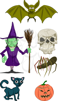 Royalty Free Clipart Image of Halloween Illustrations
