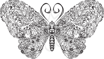 Royalty Free Clipart Image of an Abstract Butterfly 