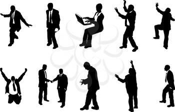 Royalty Free Clipart Image of Businessmen Silhouettes