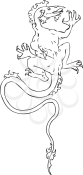 Royalty Free Clipart Image of a Dragon 
