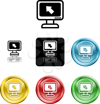 Royalty Free Clipart Image of Various Computer Icons