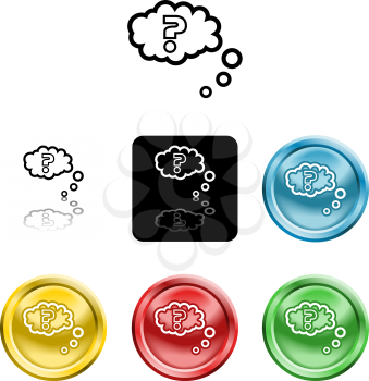 Royalty Free Clipart Image of Question Mark Icons