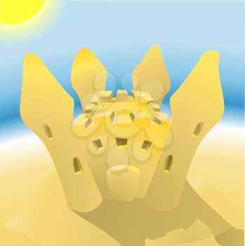 Royalty Free Clipart Image of a Sandcastle