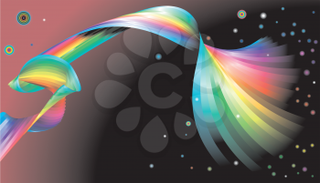 Royalty Free Clipart Image of an Abstract Rainbow Background
