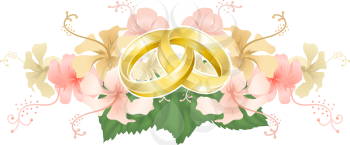 Royalty Free Clipart Image of  Wedding Motif 