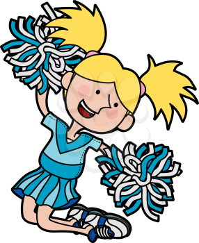 Royalty Free Clipart Image of a Cheerleader 