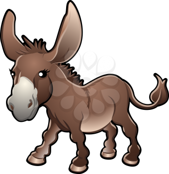 Royalty Free Clipart Image of a Donkey