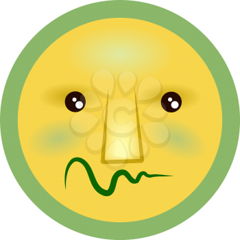 Royalty Free Clipart Image of an Emoticon Smiley