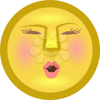 Royalty Free Clipart Image of an Emoticon 