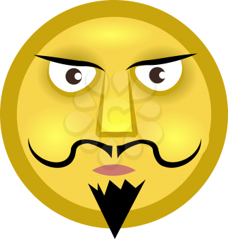 Royalty Free Clipart Image of an Emoticon Face