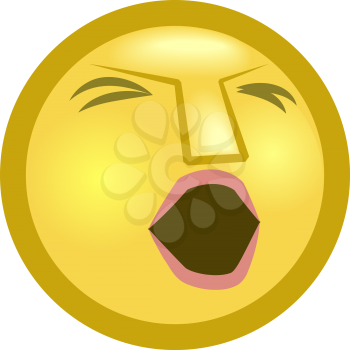 Royalty Free Clipart Image of an Emoticon Smiley