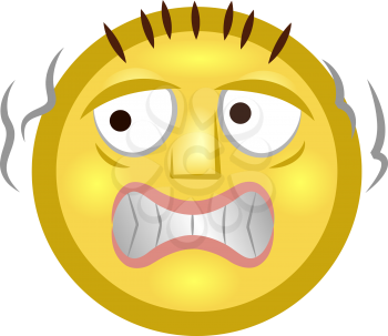 Royalty Free Clipart Image of a Stressed Emoticon 