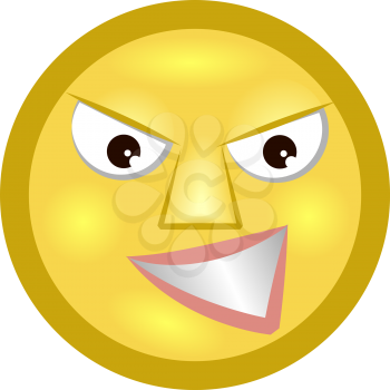 Royalty Free Clipart Image of an Emoticon 
