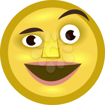 Royalty Free Clipart Image of an Emoticon 