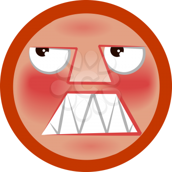 Royalty Free Clipart Image of an Angry Emoticon