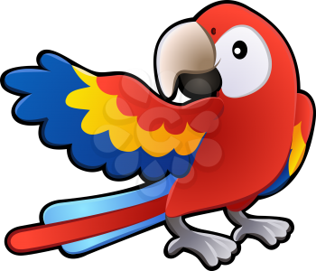 Royalty Free Clipart Image of a Parrot 