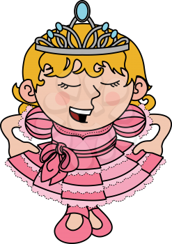 Royalty Free Clipart Image of a Young Princess