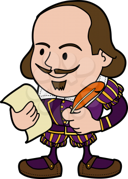 Royalty Free Clipart Image of William Shakespeare 