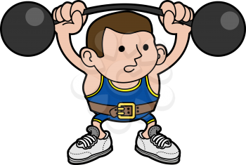 Royalty Free Clipart Image of a Weightlifter