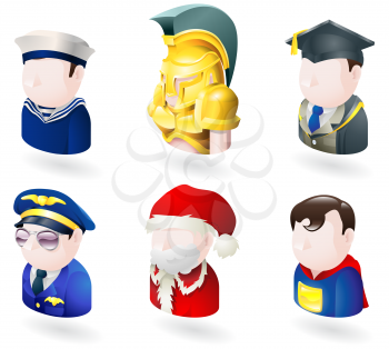 Royalty Free Clipart Image of Avatar People