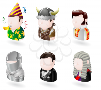 Royalty Free Clipart Image of Avatar People