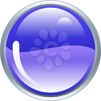 Royalty Free Clipart Image of a Round Purple Button