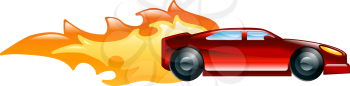 Royalty Free Clipart Image of a Fat Car