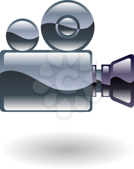 Royalty Free Clipart Image of a Film Camera