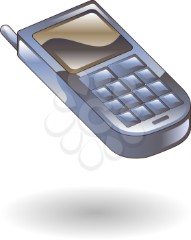 Royalty Free Clipart Image of a Cellphone Illustration