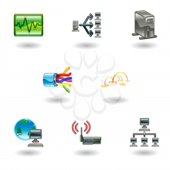 Royalty Free Clipart Image of Computer Icons