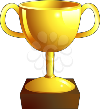 Royalty Free Clipart Image of a Shiny Trophy