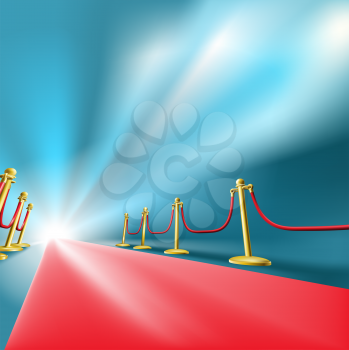 Royalty Free Clipart Image of a Red Carpet
