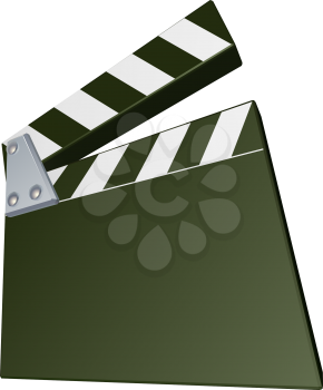 Royalty Free Clipart Image of a Blank Film Clapping Board