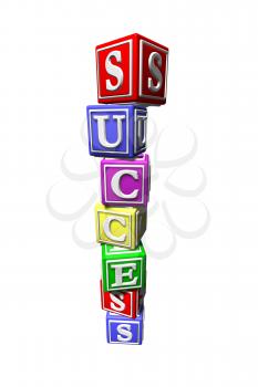 Royalty Free Clipart Image of a Stack of Children's Blocks