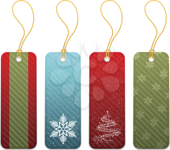 Royalty Free Clipart Image of Christmas Tags