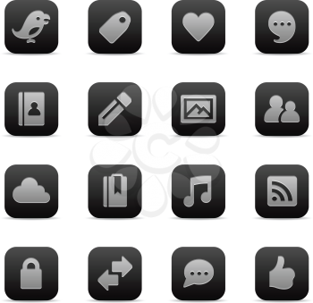 Royalty Free Clipart Image of Social Media Icons