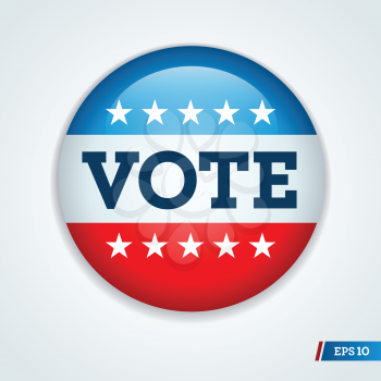 Vote election campaign badge button for 2012