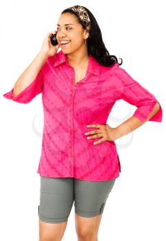 Royalty Free Photo of a Women Talking on her Cell Phone