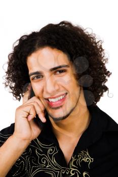 Royalty Free Photo of a Man Talking on his Cellular Phone