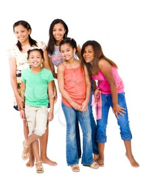 Royalty Free Photo of a Group of Girls Standing Together
